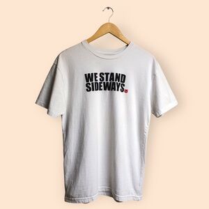 Burton Skateboards We Stand Sideways Graphic White Cotton T-shirt MENS Large